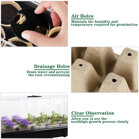 Hahood round peat cups promote root-friendly growth and biodegradability.