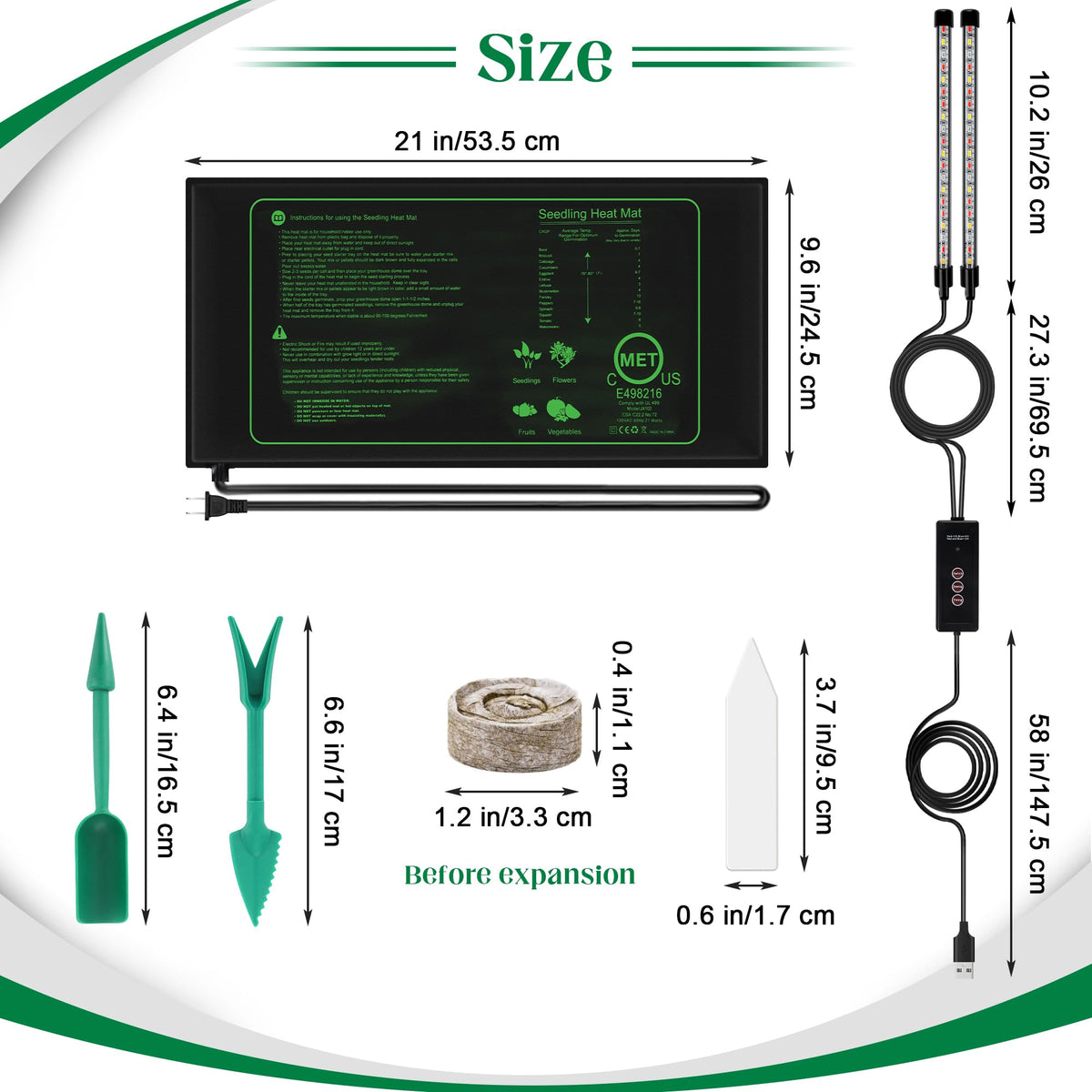 Hahood seed starting soil set supports healthy root development and moisture retention.