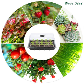 Hahood transparent lid on seed starter tray maintains humidity and warmth