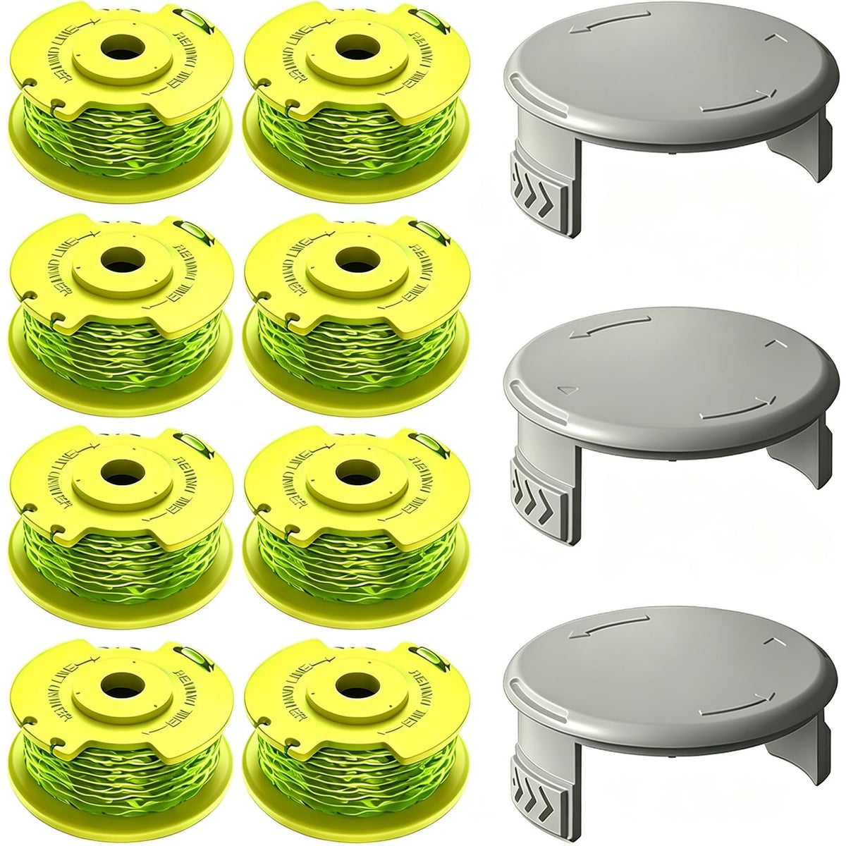 Haibro Ryobi AC80RL3 spool close-up with durable 0.080 in line for efficient trimming