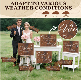 Haiddle wedding directional signs easy stake-in setup for quick display.