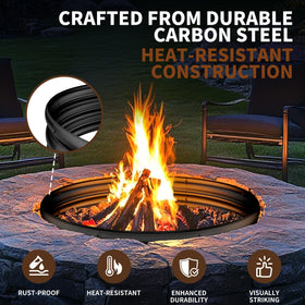 HAIMINA 36-inch black-coated ring resists heat and corrosion.