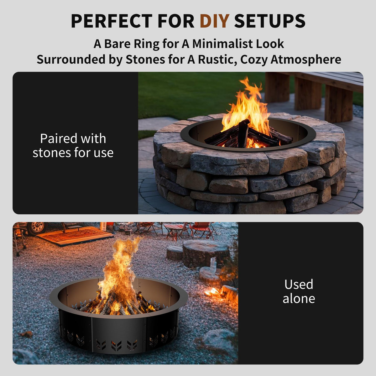 HAIMINA smokeless design reduces smoke and flare ups for outdoor spaces