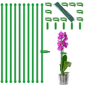 HAINANSTRY 18-inch plant stakes in a durable 10-pack for versatile gardening