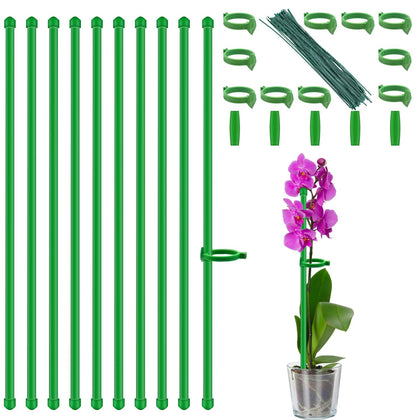 HAINANSTRY 18-inch plant stakes in a durable 10-pack for versatile gardening
