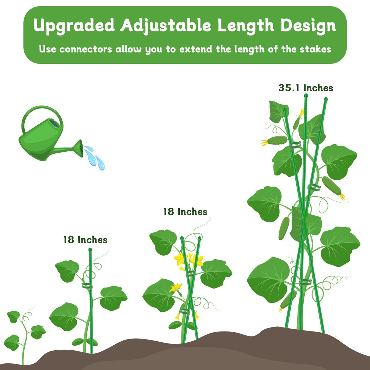 HAINANSTRY versatile stakes for tomatoes, beans, orchids and vegetables