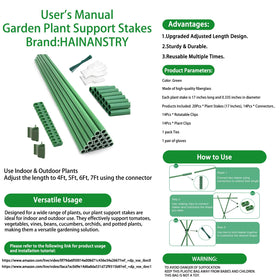 HAINANSTRY rugged plant supports prevent bending in windy conditions.