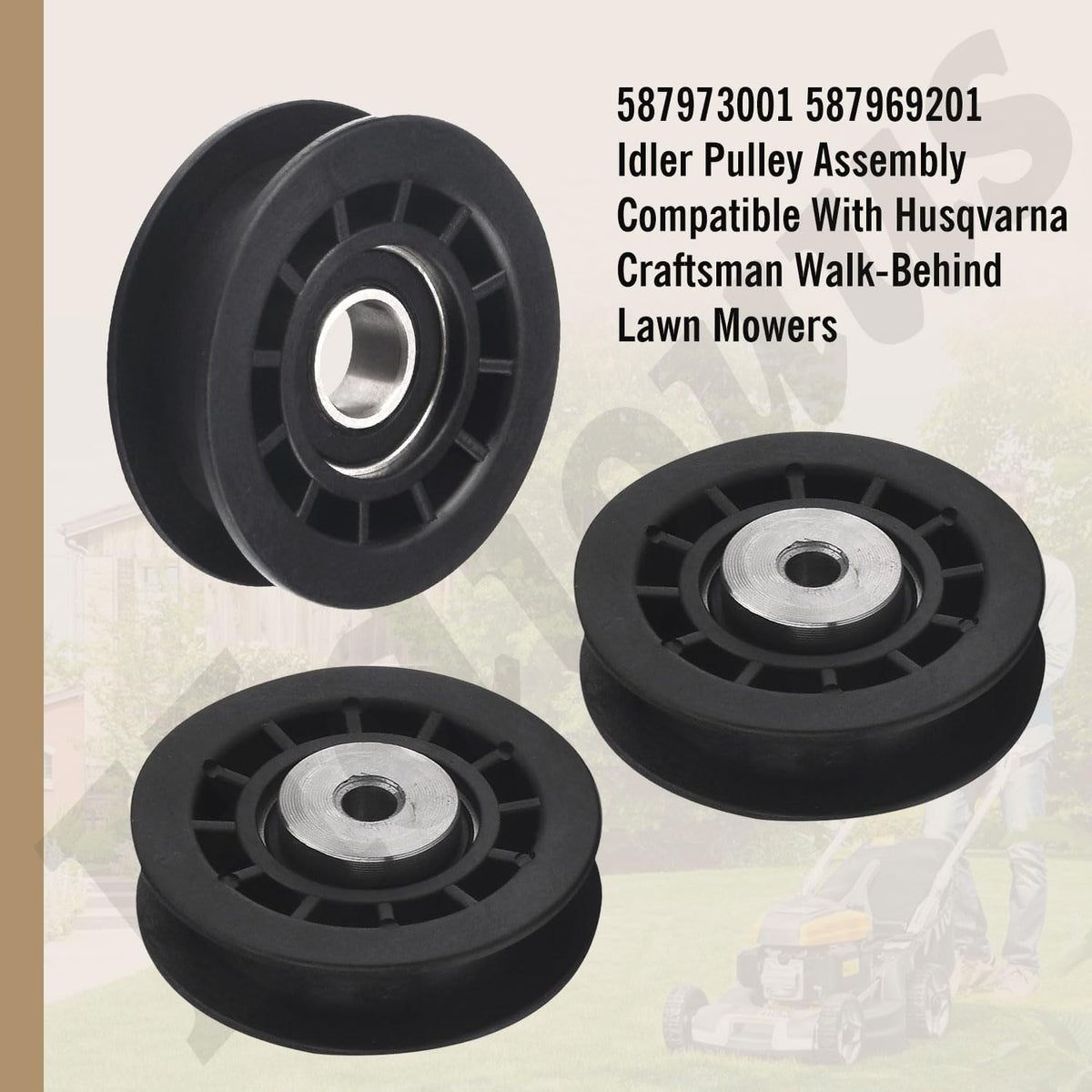 Haiouus pulley kit replacing 581904001 and 587973001 for Husqvarna