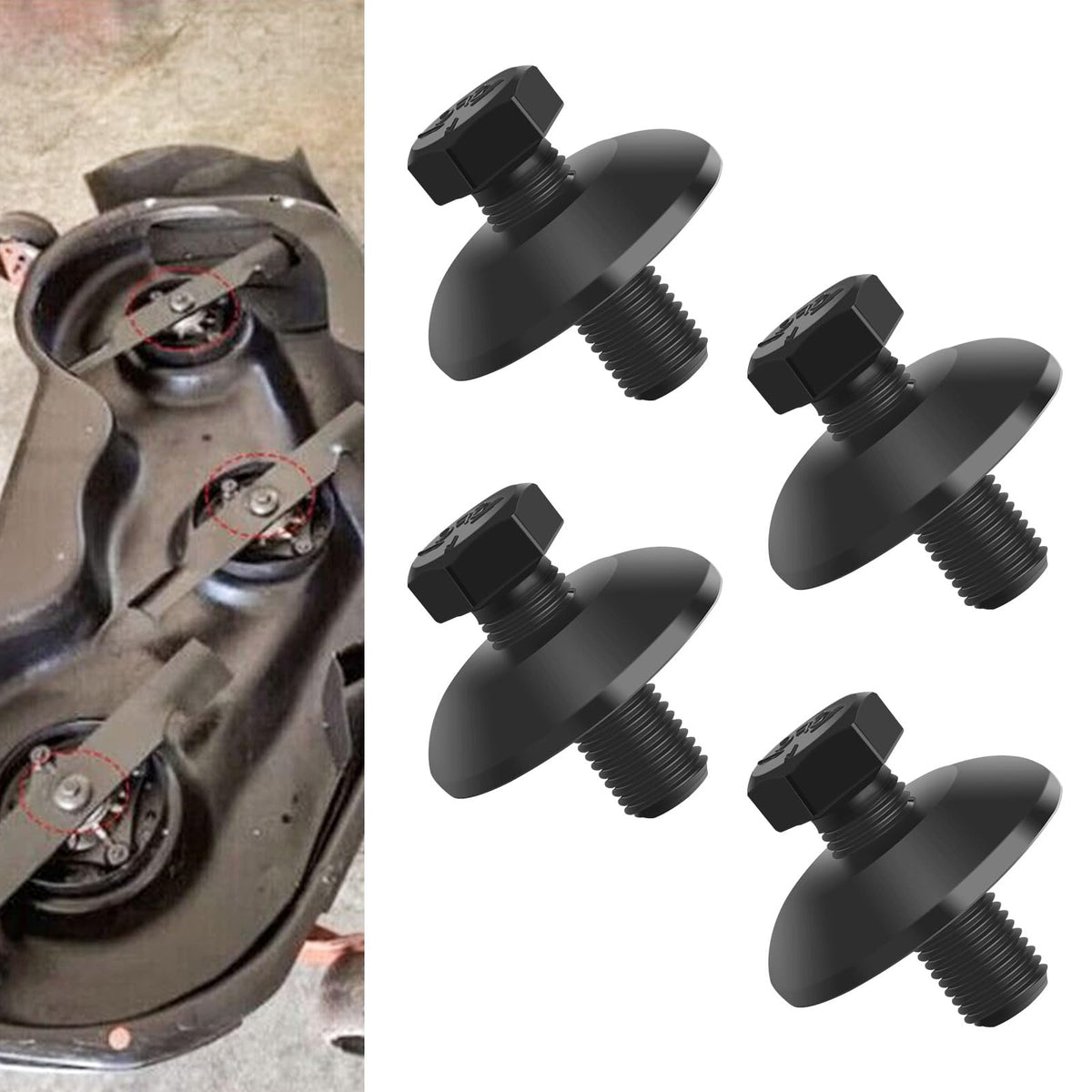Haiouus blade bolts and washers for lawn mowers secure blade attachment for safe mowing