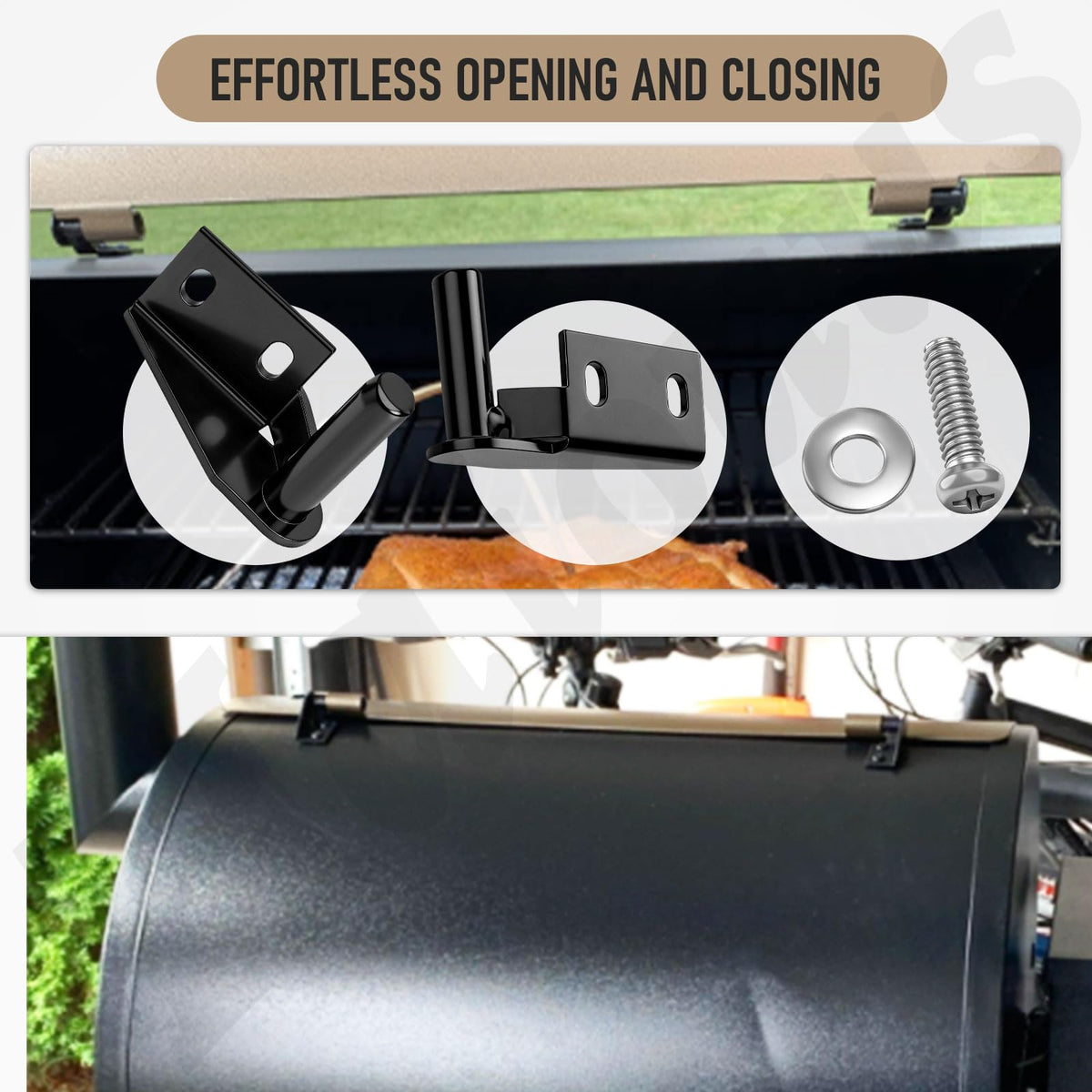 Haiouus hinge hardware included for quick, tool-friendly installation