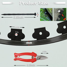 Haisiey 60 spikes for edging secure the border against weather and pests.