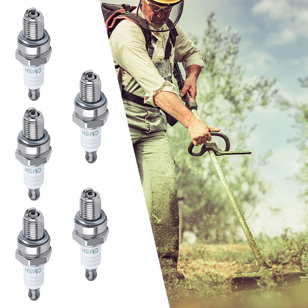HAISHINE CMR5H spark plug in engine bay demonstrates easy replacement.