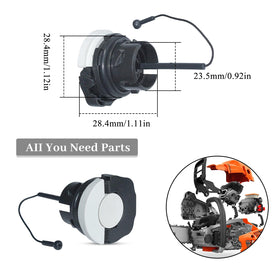HAISHINE oil cap pack of 2 shown with seal ring