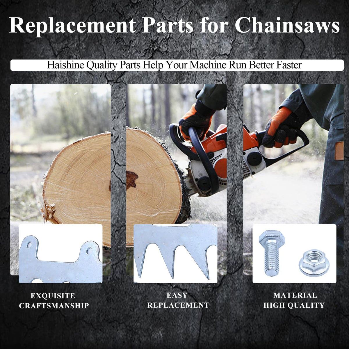HAISHINE screws included for secure spike installation.