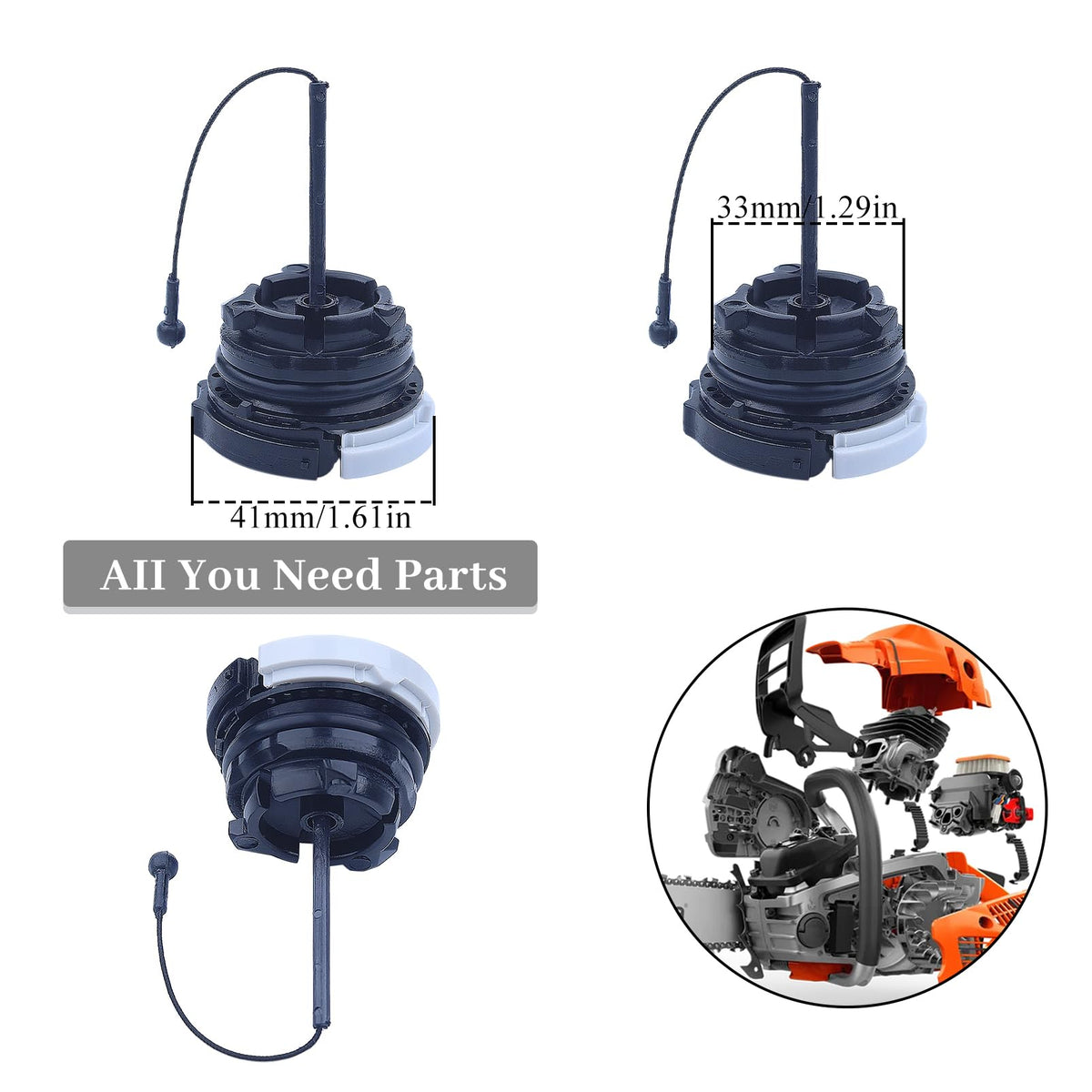 HAISHINE oil cap for Stihl trimmer, durable ABS material for long-lasting performance.