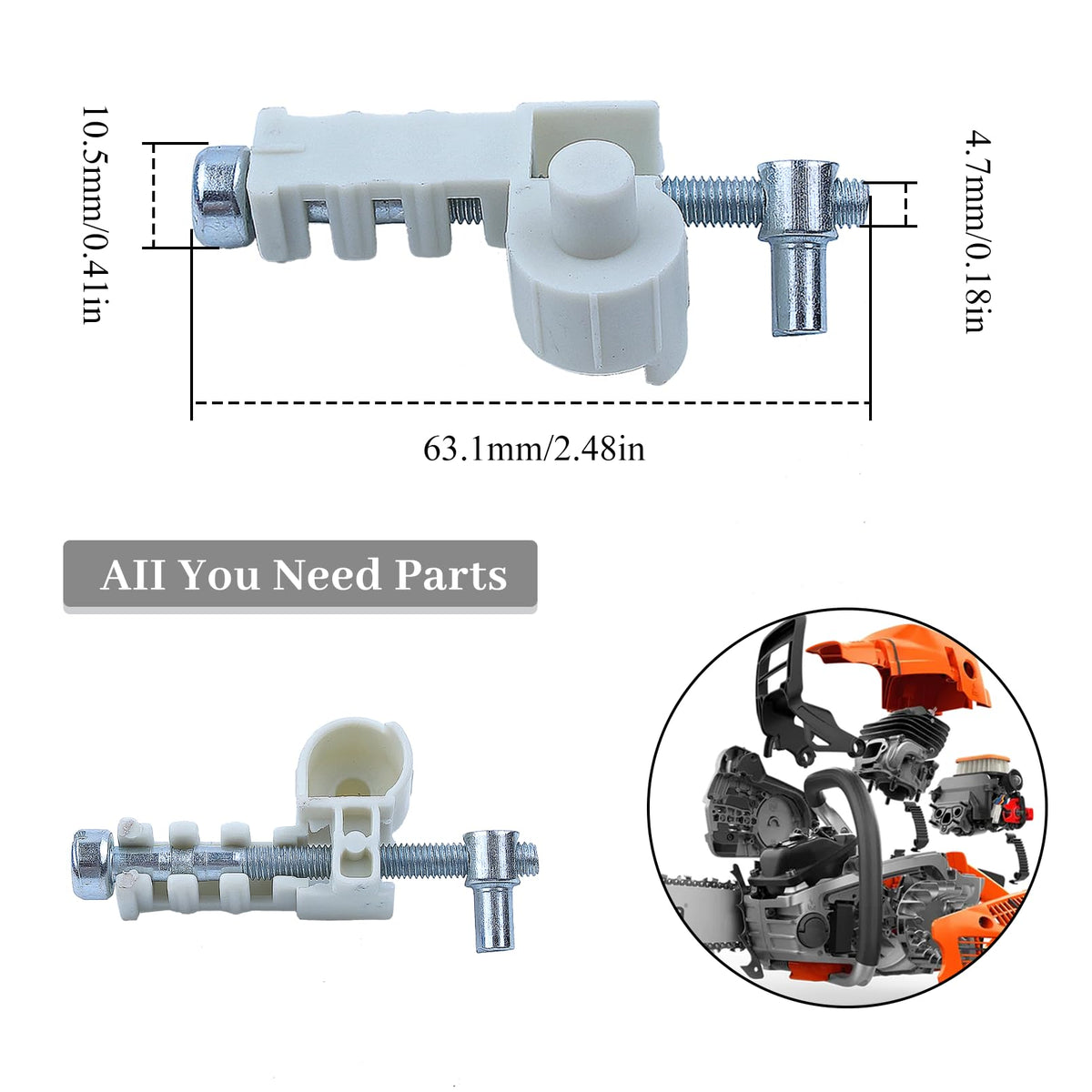 HAISHINE tensioner screw during MS170/MS180 installation enables quick maintenance.