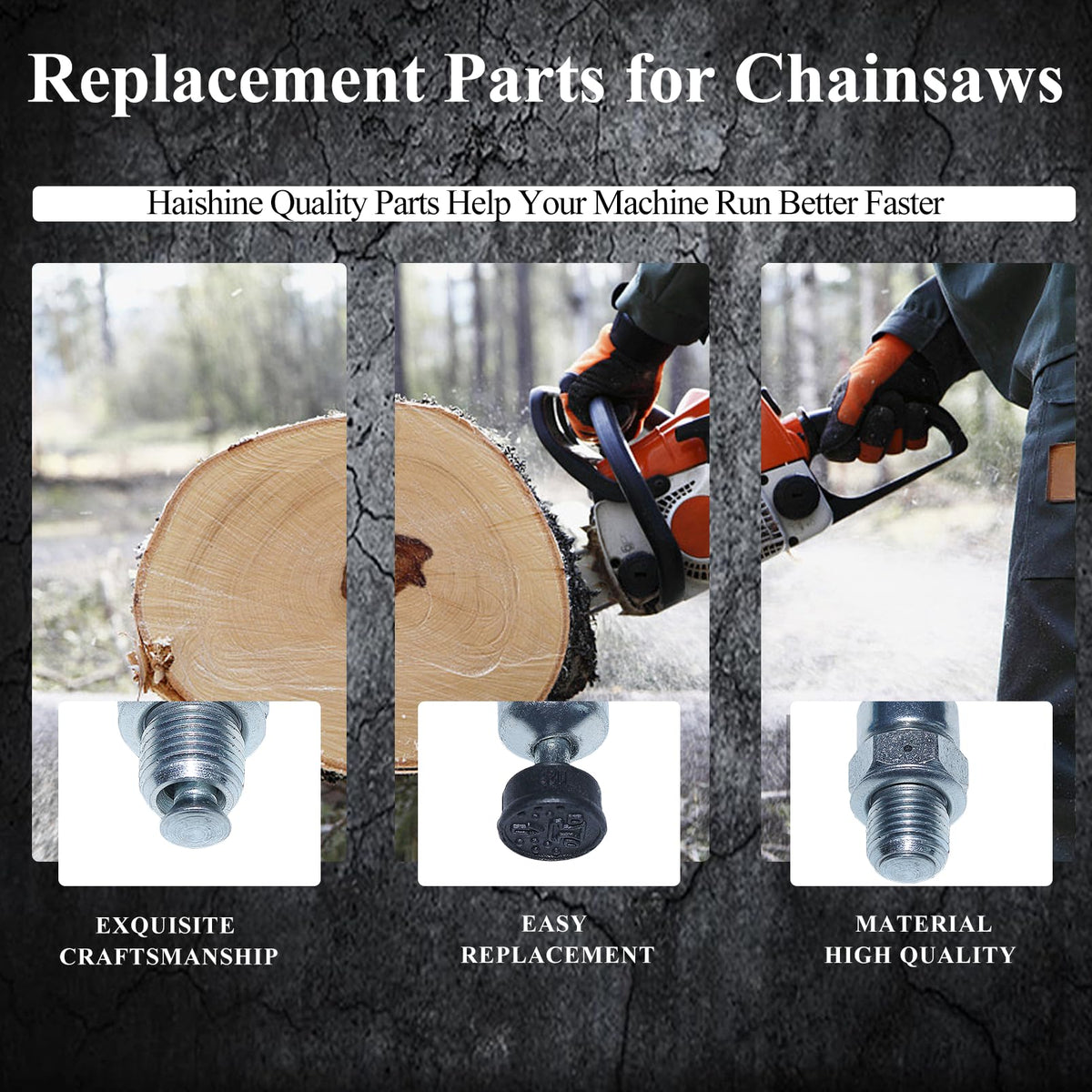 HAISHINE valve installation demo with a chainsaw in use