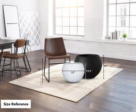 Haispring plant pot 13-5h 17dia side view shows versatile placement indoors or outdoors