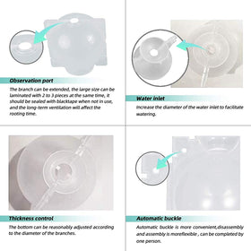 HAIZHINA air layering pod top view shows transparent body for monitoring roots.