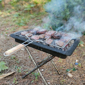 Hakan grill basket foldable design for compact storage