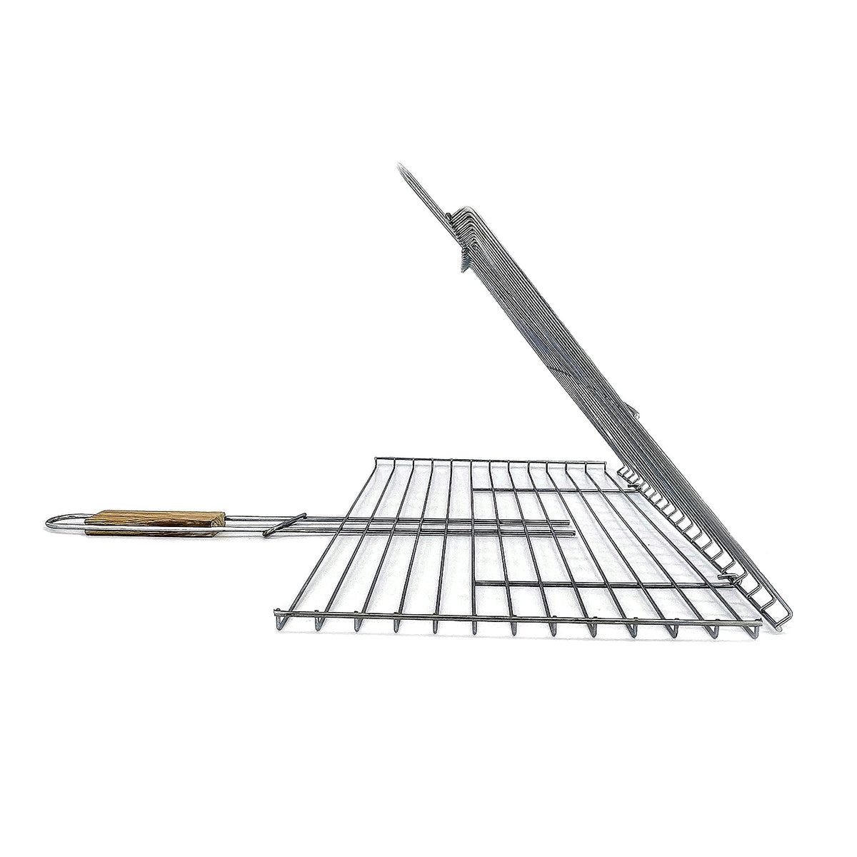 Portable and lightweight Hakan grill basket ready for outdoor use