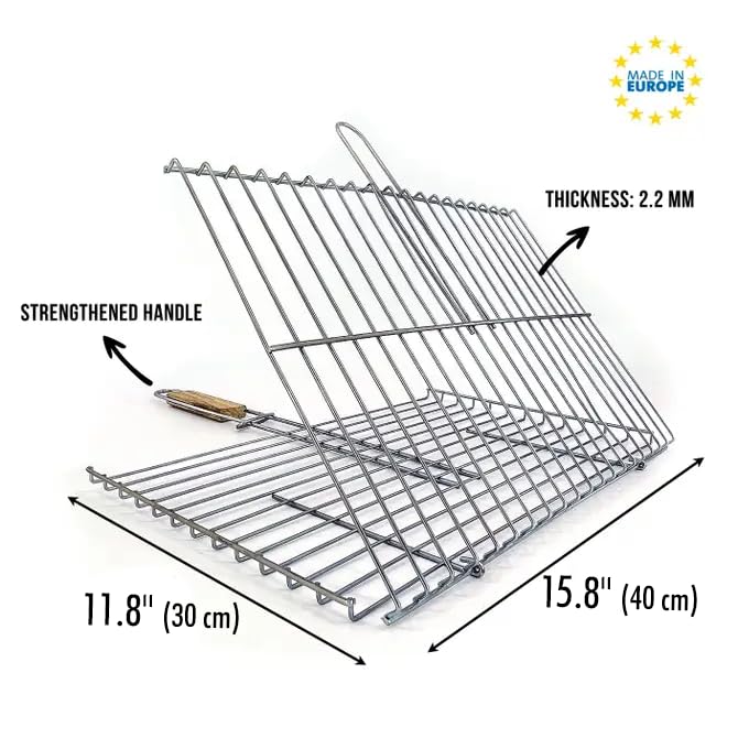 Hakan grill basket showing stainless steel construction and durability