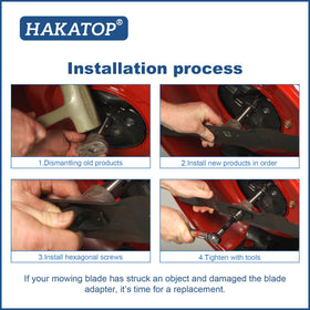 HAKATOP adapter height 1.19 inches demonstrated for precise blade alignment.