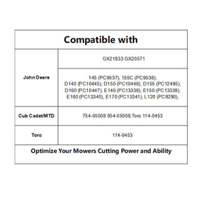HAKATOP GX21833 compatibility shows John Deere and other brands