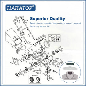 HAKATOP included hex bolt and bell washer for quick installation.