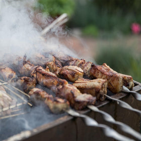 HAKKA reusable kabob skewers ideal for camping and tailgating