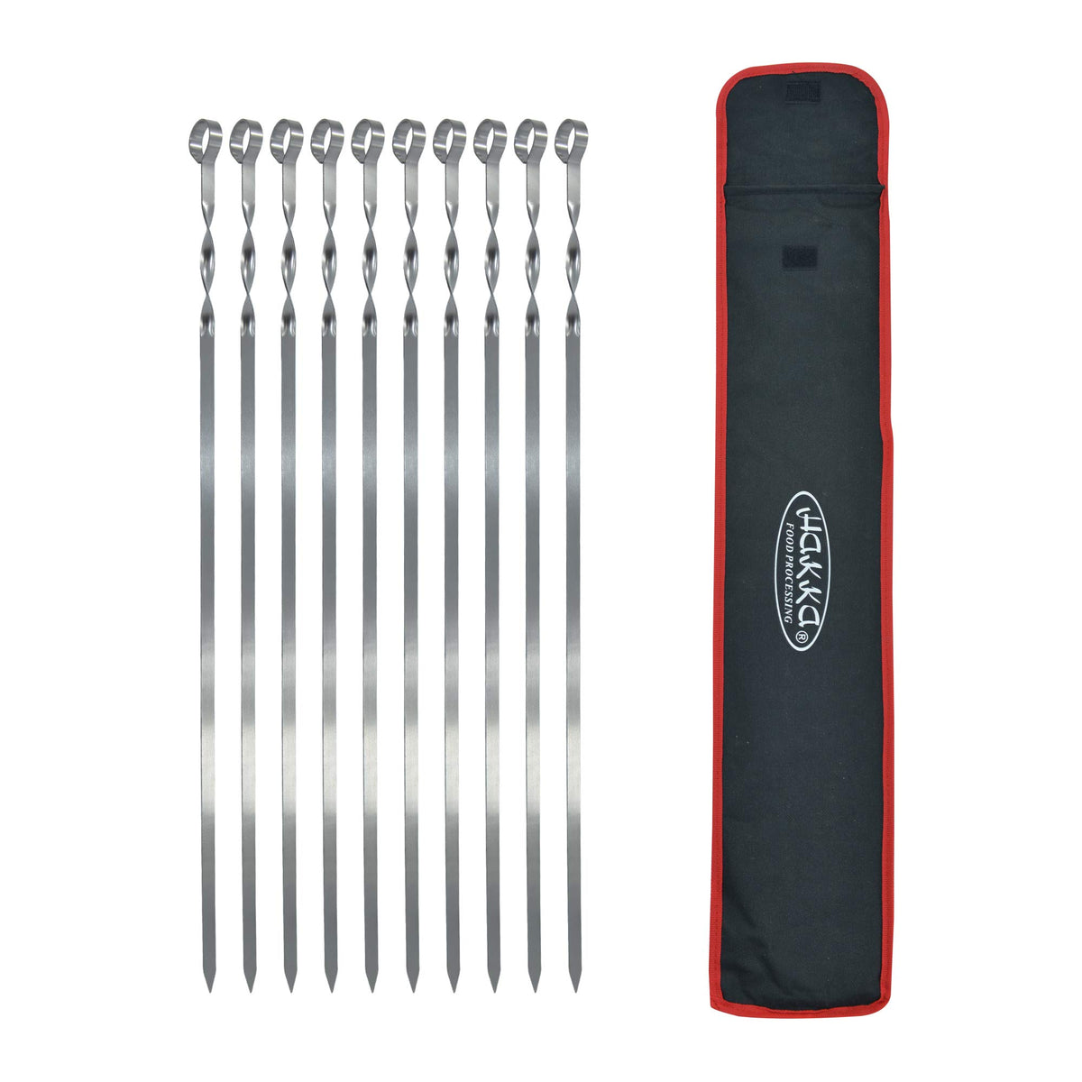 HAKKA stainless steel skewers 60cm for large grills and even searing