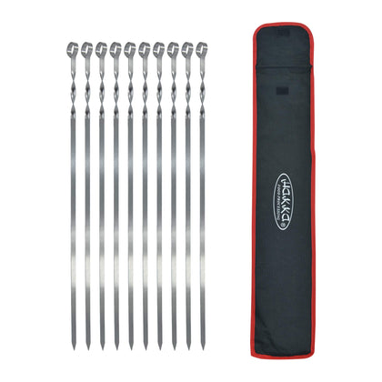 HAKKA stainless steel skewers 60cm for large grills and even searing
