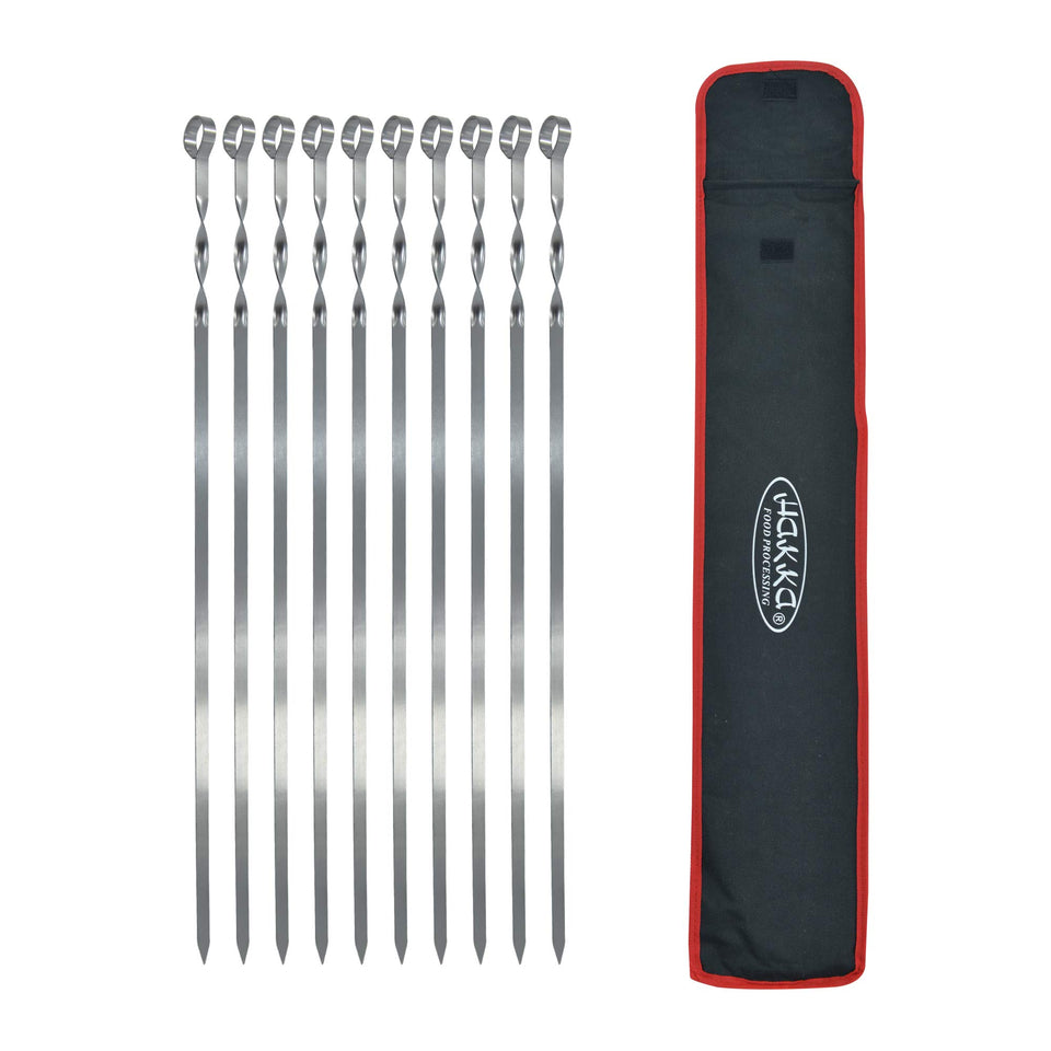 HAKKA stainless steel skewers 60cm for large grills and even searing