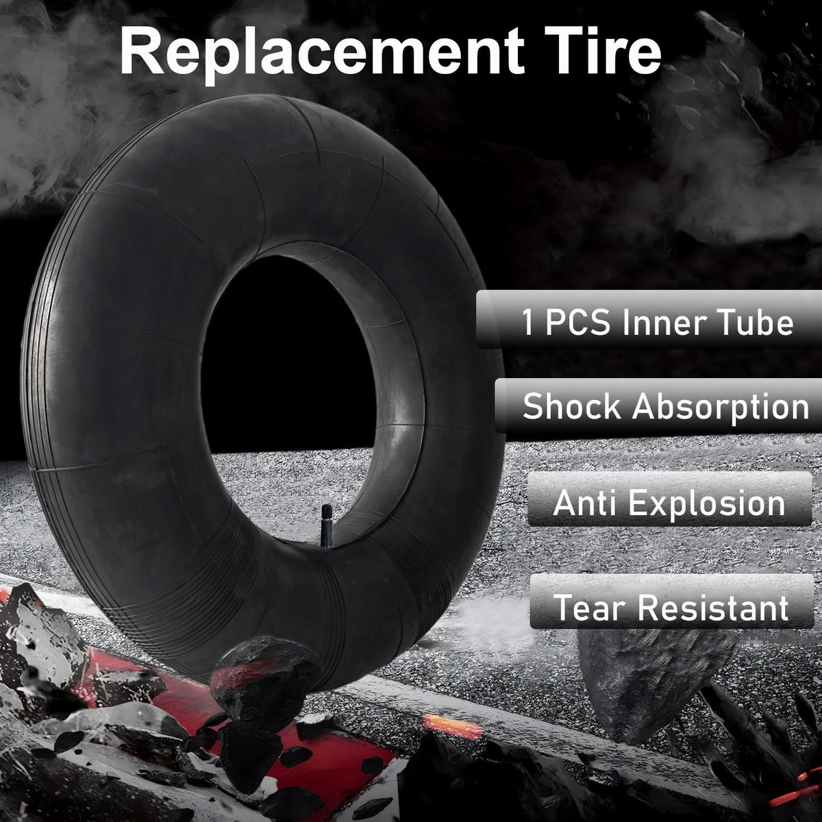 HAKSNGCL inner tube for 7-5L-15 tires, close-up shows reinforced thick rubber