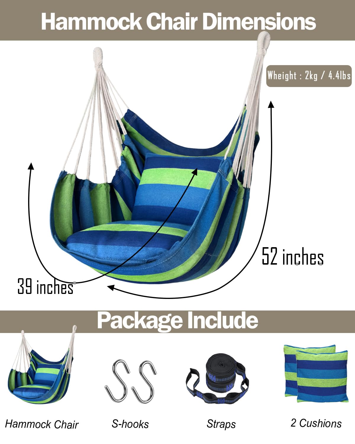 Halalona hammock chair easy installation enables quick setup anywhere
