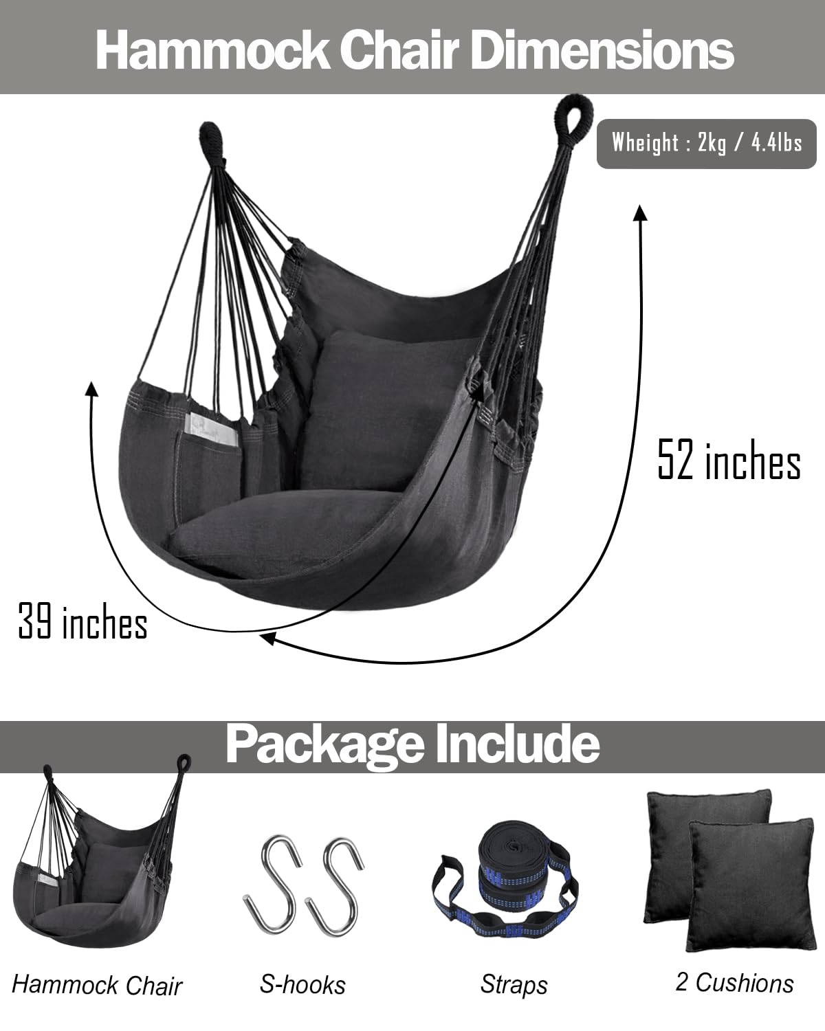 Halalona hammock chair garden porch relaxation for peaceful afternoons.