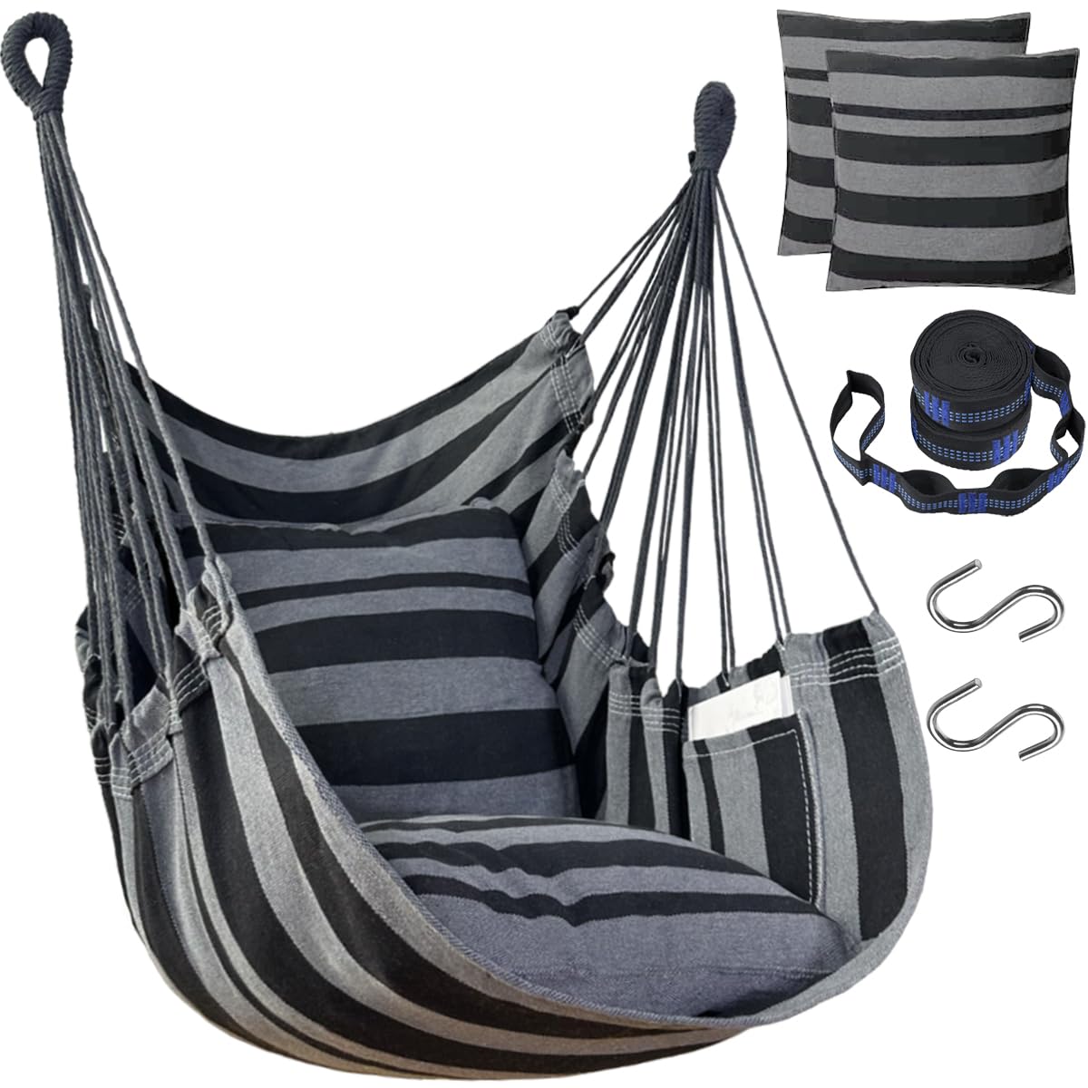 Halalona hammock chair seat close-up with soft cotton fabric for cozy lounging