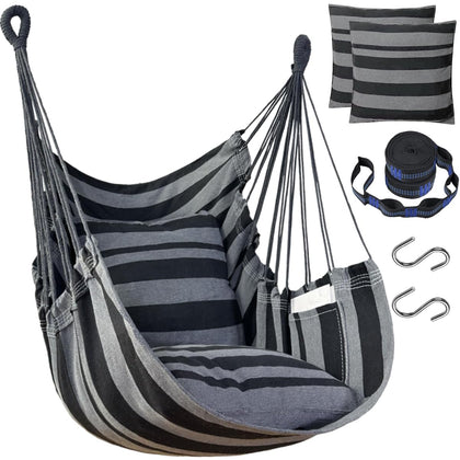 Halalona hammock chair seat close-up with soft cotton fabric for cozy lounging