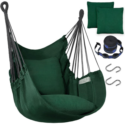 Halalona hammock chair seat view with soft cotton fabric for cozy indoor lounging.
