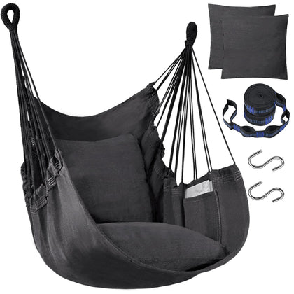 Halalona hammock chair with soft cotton seat for comfortable indoor lounging.