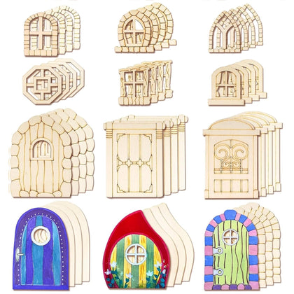 Halandar fairy door 24-pack for customizable home decor and crafts