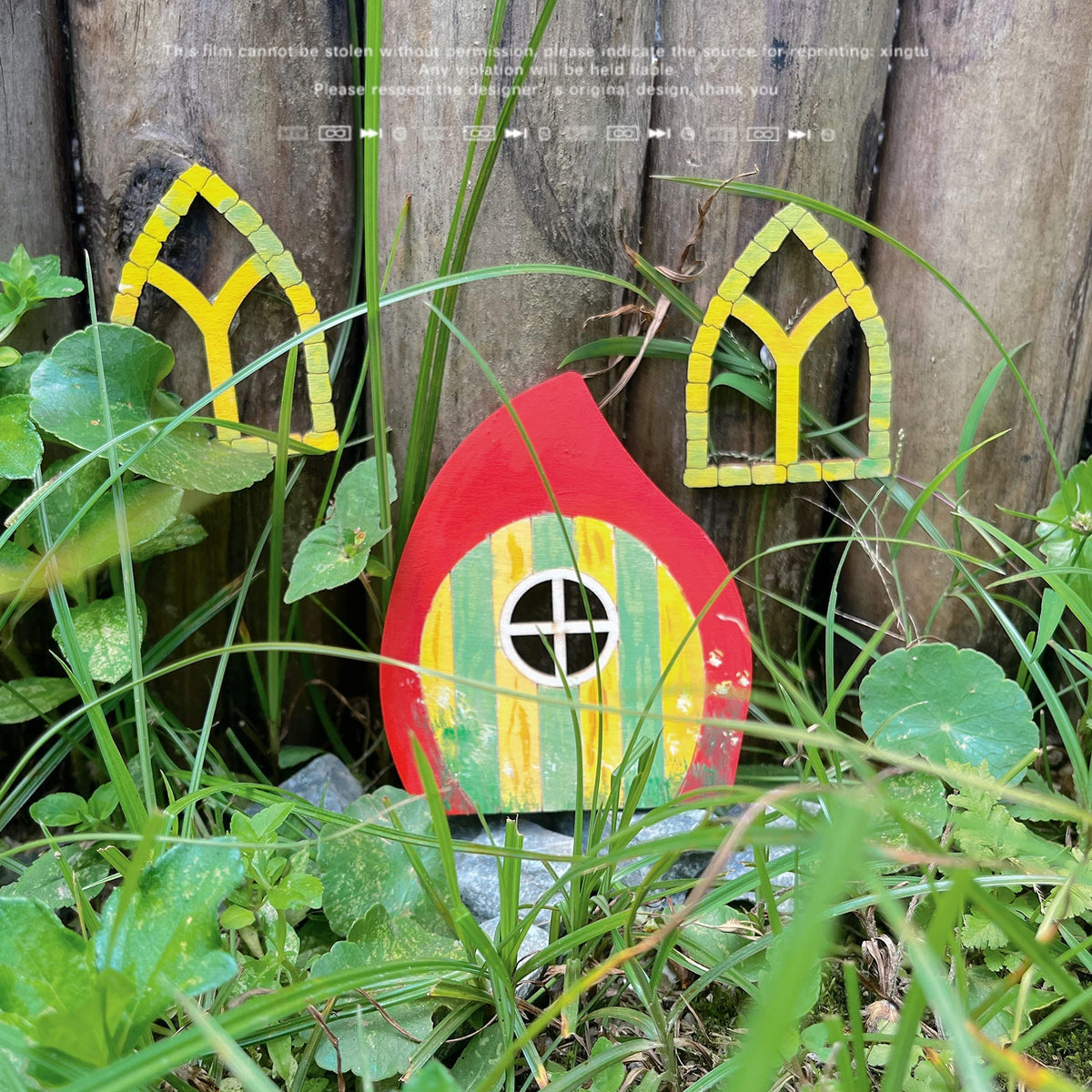 Halandar wooden fairy door patterns provide varied styles for scenes