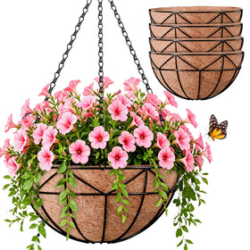 Halatool 14-inch hanging basket setup for easy outdoor installation