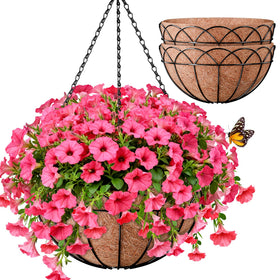 Halatool 2-pack 14-inch hanging baskets ready for indoor or outdoor plants