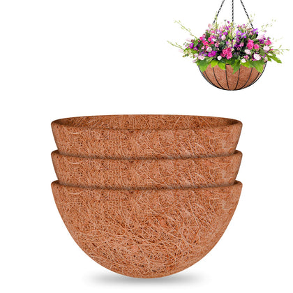 Halatool 3 Pack Round Coconut Liner for 10-inch baskets with breathable moisture balance