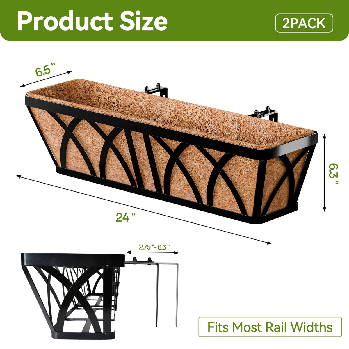 Halatool adjustable bracket mounting secures planters firmly on railings