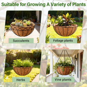 Halatool basket liner in use with plants highlights easy setup and protection.