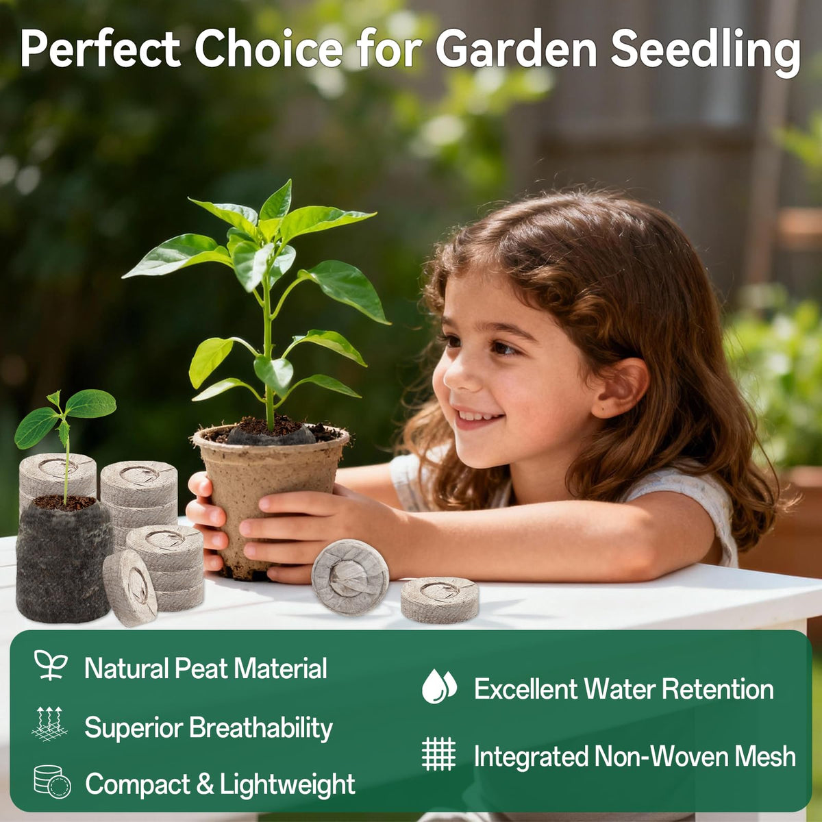 Halatool biodegradable fabric layer on pellets protects seed soil during handling.