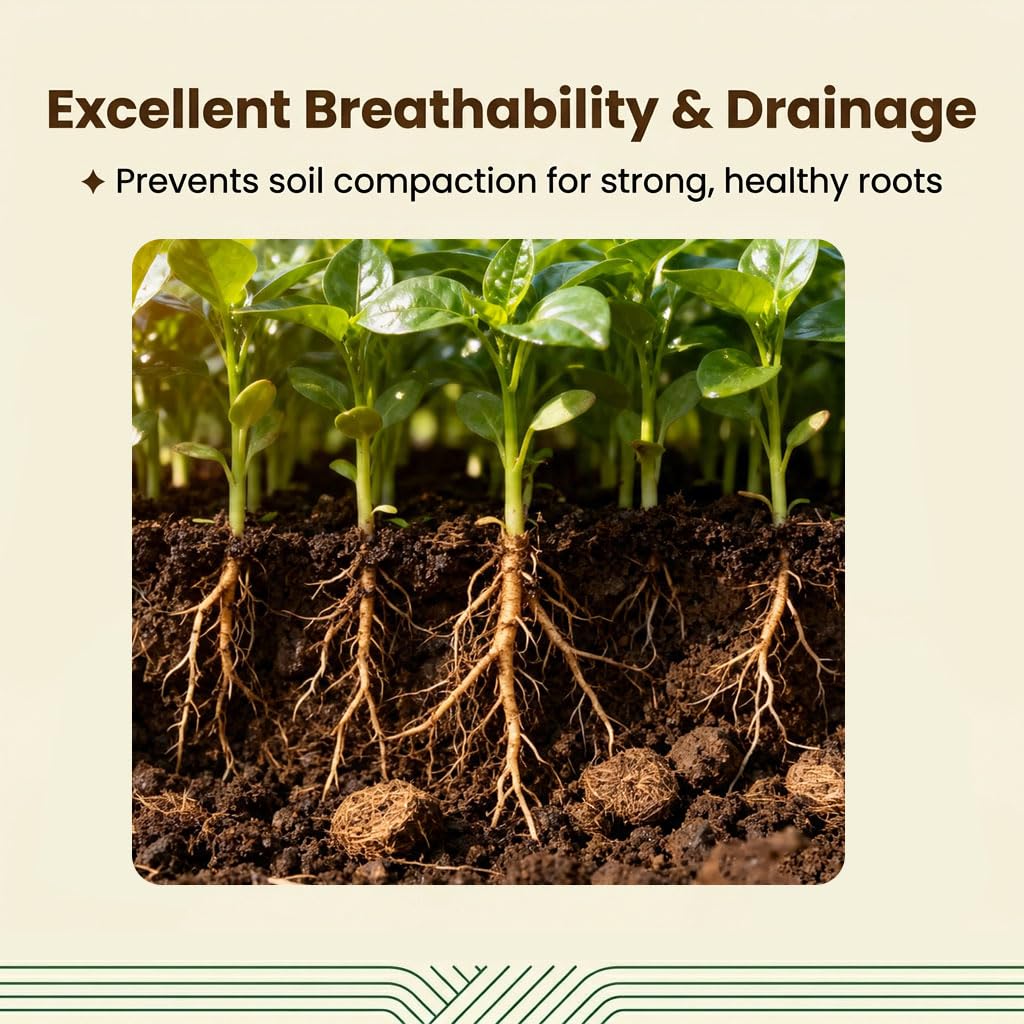 Halatool coco coir brick after expansion shows airy roots-friendly substrate
