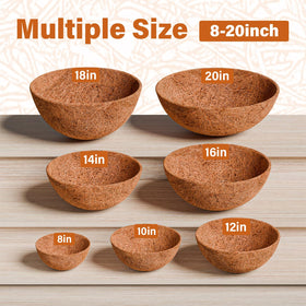 Halatool coco coir fiber liner highlights natural texture and drainage.